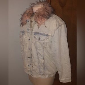 2xl American Eagle Jean Jacket with faux fur
